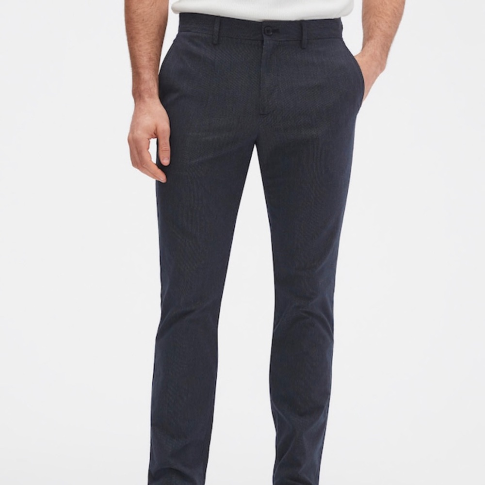 NWT Aiden Slim-Fit Pinstripe Pants 35/30